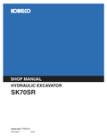 KOBELCO SK70SR HYDRAULIC EXCAVATOR SHOP MANUAL PDF