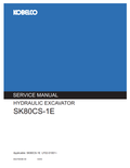KOBELCO SK80CS-1E HYDRAULIC EXCAVATOR SERVICE MANUAL PDF