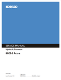 KOBELCO SK80CS-2 ACERA HYDRAULIC EXCAVATOR SERVICE MANUAL PDF