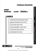 KOBELCO SK850LC-8 HYDRAULIC EXCAVATOR SERVICE MANUAL PDF