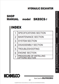 KOBELCO SK85CS-7 HYDRAULIC EXCAVATOR SHOP MANUAL PDF