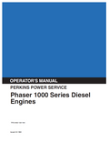 Kobelco Machine Diesel Engines Perkins Power Service Phaser 1000 Series Operator Manual PDF