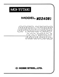 Kobelco Machine Hydraulic Excavator MD240B Operator Manual PDF