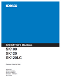 Kobelco Machine Hydraulic Excavator SK100,SK120,SK120LC Operator Manual PDF