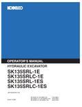 Kobelco Machine Hydraulic Excavator SK135SRL-1E_SRLC-1E_SRL-1ES_SRLC-1ES Operator Manual PDF
