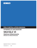 Kobelco Machine Hydraulic Excavator SK210LC VI Operator Manual PDF
