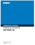 Kobelco Machine Hydraulic Excavator SK70SR-1E Operator Manual PDF