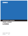 Kobelco Machine Wheel Loader LK300A Operator Manual PDF