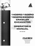 MUSTANG 1402RD, 1502RD, 1902RD, 2202RD CRAWLER EXCAVATOR OPERATOR MANUAL 000-49991- PDF