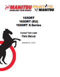 MUSTANG 1650RT, 1650RT ,1650RT X-SERIES COMPACT TRACK LOADER PARTS MANUAL 50950265 - PDF