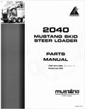 MUSTANG 2040 SKID-STEER LOADER PARTS MANUAL 015-10968 - PDF