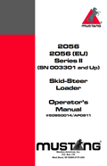 MUSTANG 2056, 2056 [EU] SERIES II SKID-STEER LOADER OPERATOR MANUAL 50950014 - PDF