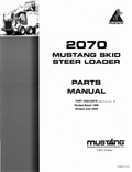 MUSTANG 2070 SKID STEER LOADER PARTS MANUAL 000-23978- PDF