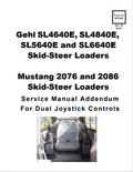 MUSTANG 2076, 2086 GHEL SL4640E, SL4840E, SL5640, SL6640E SKID STEER-LOADER SERVICE MANUAL 917231 - PDF