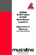 MUSTANG 2099, 2107 [EU], 2109 SKID-STEER LOADER OPERATOR MANUAL 917035 - PDF