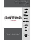 MUSTANG 223, AXLE MO223S10 TELEHANDLER MAINTENANCE AND REPAIR MANUAL 509600 - PDF