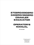 MUSTANG 2702RD, 2902RD, 3402RD, 3602RD CRAWLER EXCAVATOR OPERATOR MANUAL 000-59991 - PDF
