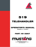 MUSTANG 519 TELEHANDLER OPERATOR MANUAL 913267 - PDF