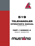 MUSTANG 519 TELEHANDLER OPERATOR MANUAL 50960014 - PDF