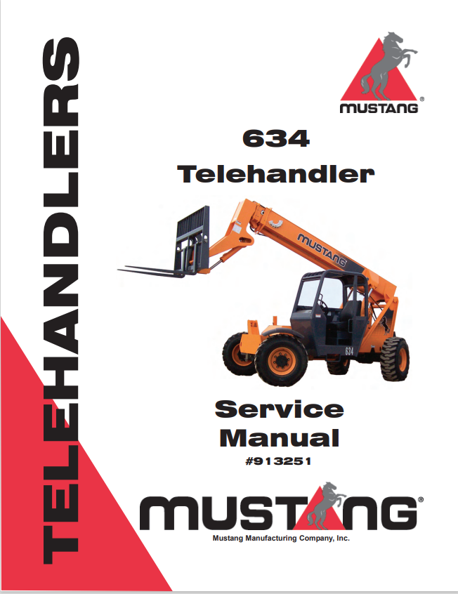 MUSTANG 634 TELEHANDLER SERVICE MANUAL 913251 - PDF