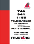 MUSTANG 744, 944, 1155 TELEHANDLER TIER III ENGINE PARTS MANUAL 913338 - PDF