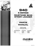 MUSTANG 940 E-SERIES SKID STEER LOADER PARTS MANUAL 001-06958 - PDF