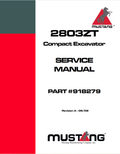 MUSTANG COMPACT 2803ZT EXCAVATOR SERVICE MANUAL 918279 - PDFMUSTANG COMPACT 2803ZT EXCAVATOR SERVICE MANUAL 918279 - PDF