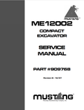 MUSTANG COMPACT ME12002 EXCAVATOR SERVICE MANUAL 909768 - PDF
