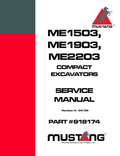 MUSTANG COMPACT ME1503, ME1903, ME2203 COMPACT EXCAVATOR SERVICE MANUAL 918174 - PDF