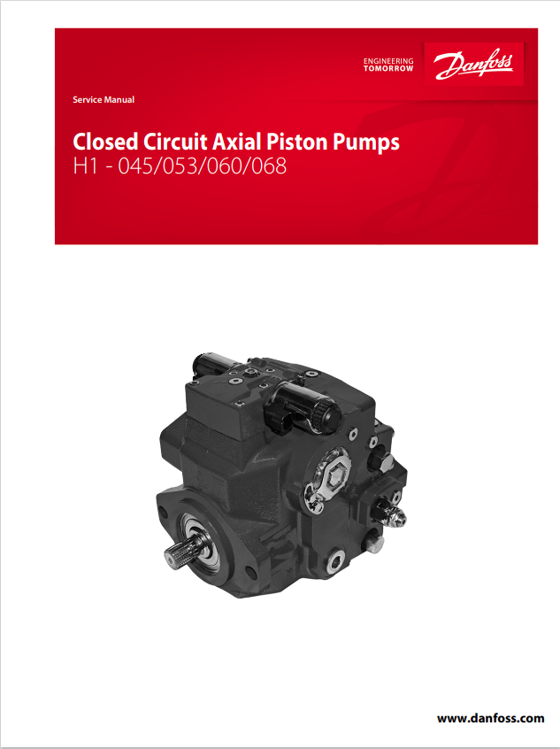 MUSTANG DANFOSS H1 - 045, 053, 060, 068 CLOSED CIRCUIT AXIAL PISTON PUMP SERVICE MANUAL 50940483B - PDF