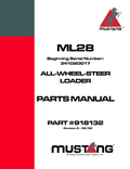 MUSTANG ML28 ALL-WHEEL-STEER LOADER PARTS MANUAL 918132 - PDF