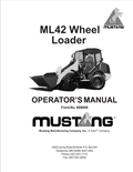MUSTANG ML42 WHEEL LOADER OPERATOR MANUAL 909889 - PDF