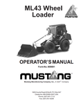 MUSTANG ML43 WHEEL LOADER OPERATOR MANUAL 909891 - PDF