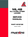 MUSTANG ML48 ALL-WHEEL-STEER LOADER SERVICE MANUAL 918136 - PDF