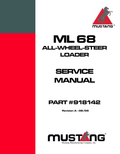 MUSTANG ML68 ALL-WHEEL-STEER LOADER SERVICE MANUAL 918142 - PDF