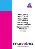 MUSTANG MTL312, MTL316, MTL320, MTL325 TRACK LOADER OPERATOR MANUAL 917300 - PDF