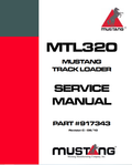 MUSTANG MTL320 TRACK LOADER SERVICE MANUAL 917343 - PDF
