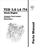 MUSTANG TCD 3.6 L4, T4, VT320, 3200VT DEUTZ ENGINE COMPACT TRACK LOADER GEHL PARTS MANUAL 50960148 - PDF