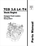 MUSTANG TCD 3.6 L4, T4, VT320, 3200VT DEUTZ ENGINE COMPACT TRACK LOADER GEHL PARTS MANUAL 50960148 - PDF