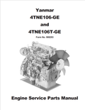 MUSTANG YANMAR 4TNE106-GE, 4TNE106T-GE ENGINE PARTS MANUAL 908293 - PDF