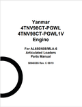 MUSTANG YANMAR 4TNV98CT-PGWL, 4TNV98CT-PGWL1V Engine FOR AL650/608/MLA-6 ARTICULATED LOADERS PARTS MANUAL 50340385-PDF