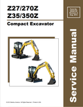 MUSTANG Z27-270Z, Z35-350Z COMPACT EXCAVATOR SERVICE MANUAL 50940109 - PDF