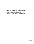 New Holland 104 CID V-4 Engine Service Manual 40540300 PDF
