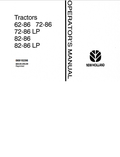 New Holland 62-86, 72-86, 72-86LP, 82-86, 82-86LP Operator Manual 06910286 PDF
