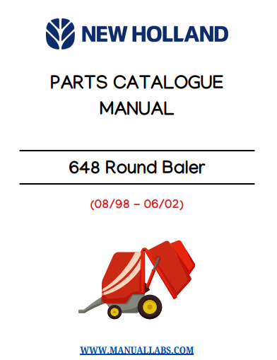 New Holland 648 Round Baler Parts Catalogue Manual 08/98-06/02 PDF