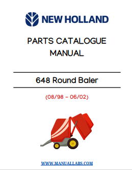 New Holland 648 Round Baler Parts Catalogue Manual 08/98-06/02 PDF