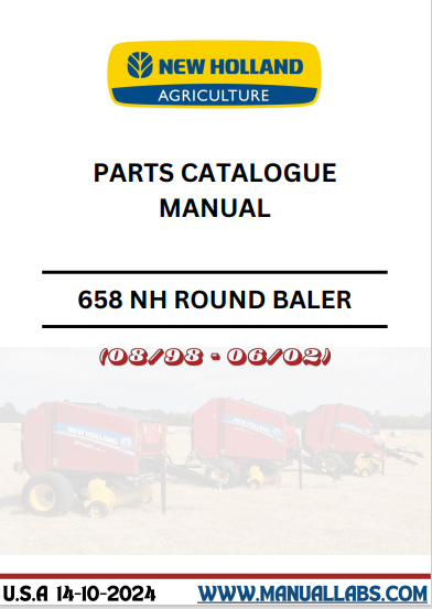 New Holland 658 NH Round Baler Parts Catalogue Manual(08/98-06/02) PDF