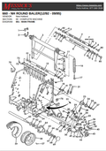 New Holland 660-NH Round Baler Parts Catalogue Manual 12/92-09/95 PDF
