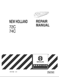 New Holland 72C, 74C Repair Manual 87017392 PDF
