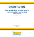 New Holland 9040L, 9040M, 9060L H, 9060L, 9080L H, 9080L H, 9080L, 9090L GE, 9090L H, 9090L Grape Harvester Service Manual 84490331C PDF